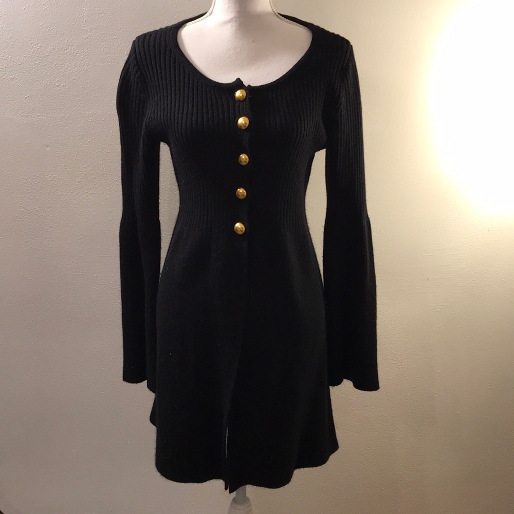 INC | L | black sweater